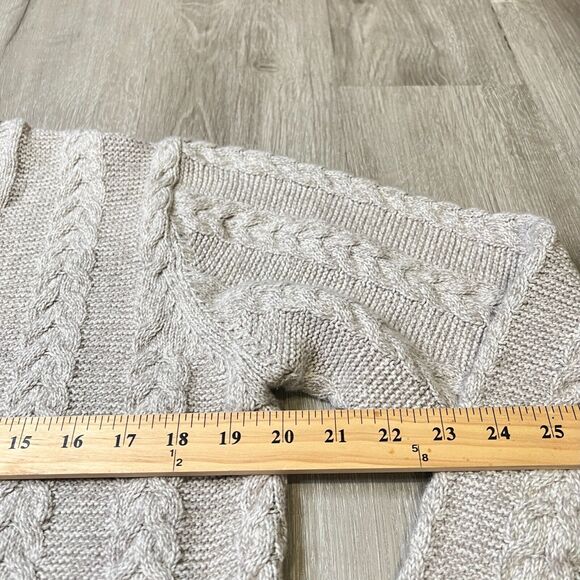 Frank and Oak Cream Cable Knit Sweater Women's L Classic Capsule - Picture 4 of 6